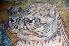 New York Cloisters 04 001 Romanesque Hall Lion Passant Close Up.jpg